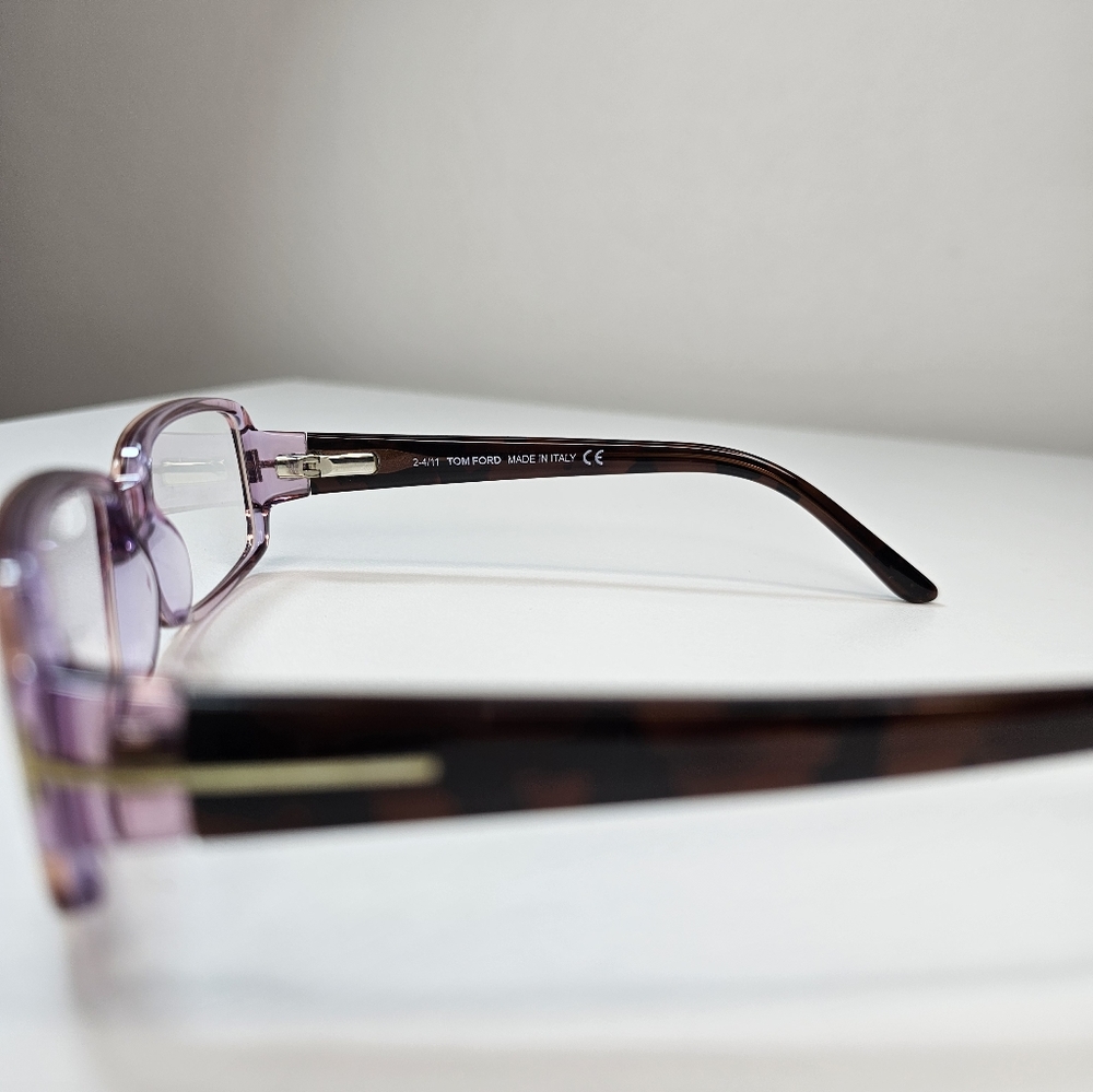 TOM FORD 53 mm women's lavender tortoise rectangle‎ eyeglasses - Picture 11 of 15